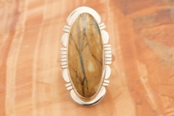 Genuine Boulder Turquoise Sterling Silver  Ring